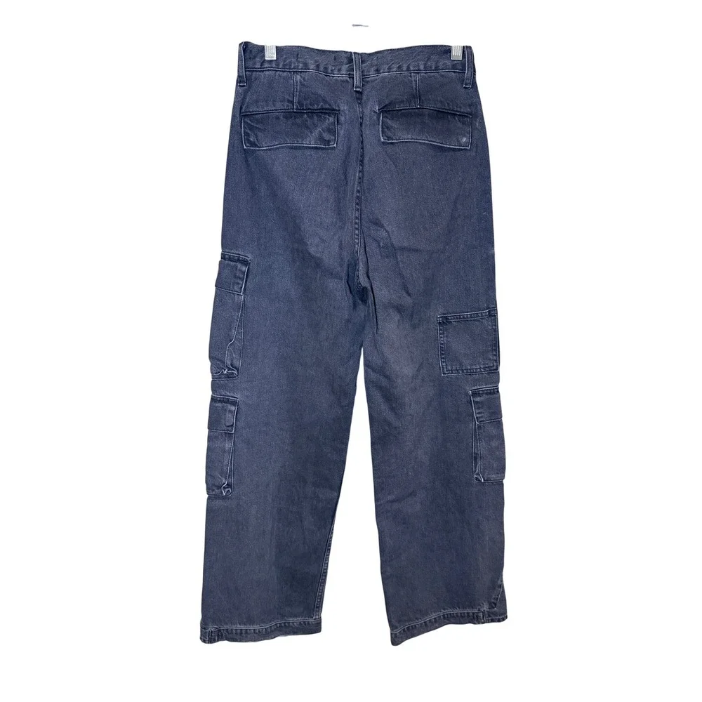 Aritzia Denim Forum The '90s Millie Hi-Rise Cargo Jeans Washed Black Size 26